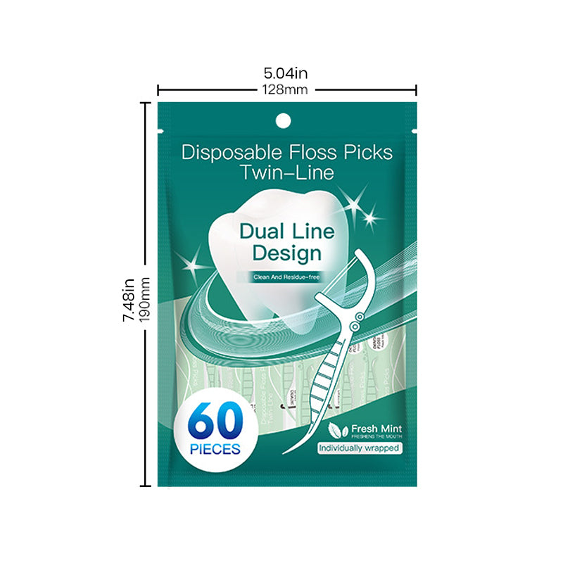 Disposable Floss Picks Twin-Line
