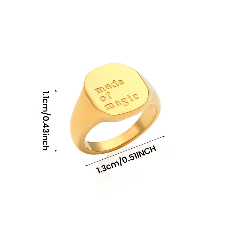 Alphabet Gold Ring