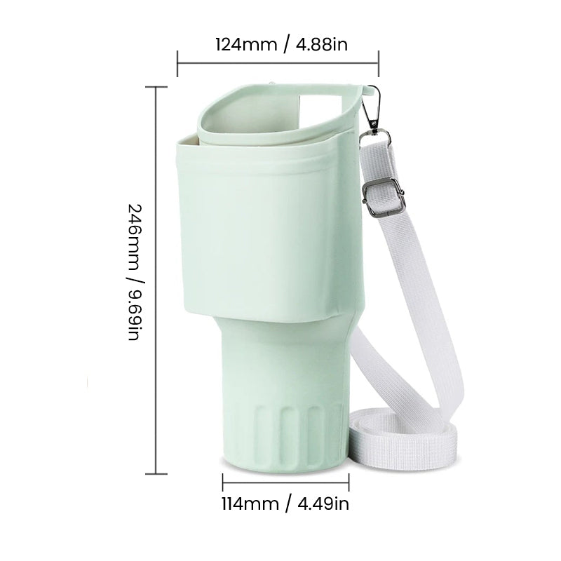 Thermos Cup Silicone Holder Phone Storage Bag With Lanyard