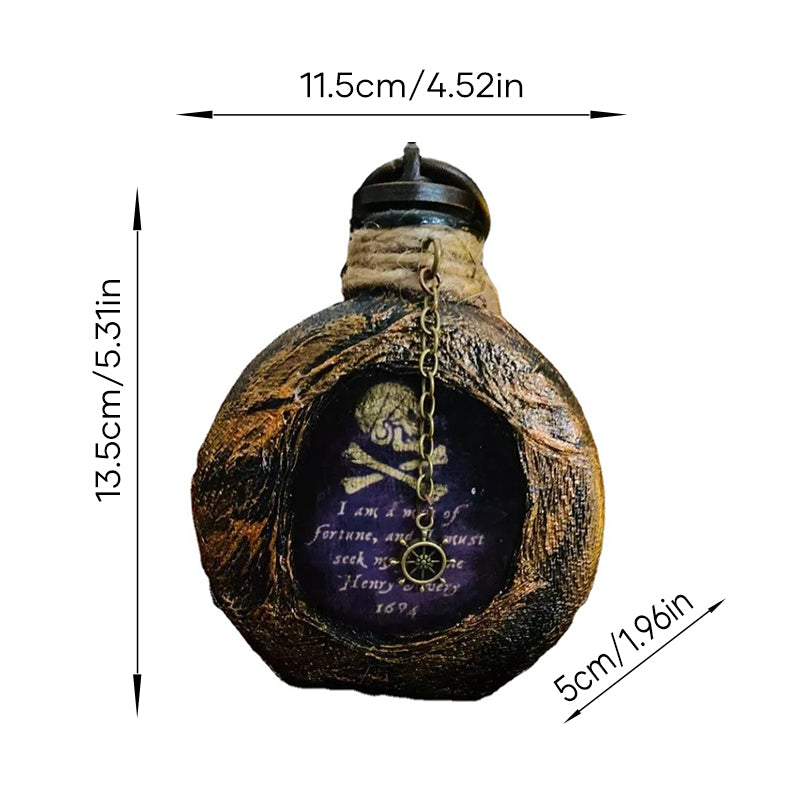 Halloween Skull Pirate Rum Flask