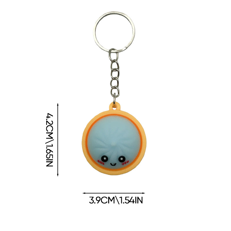 Light-Up Squeezable Steamed Bun Keychain