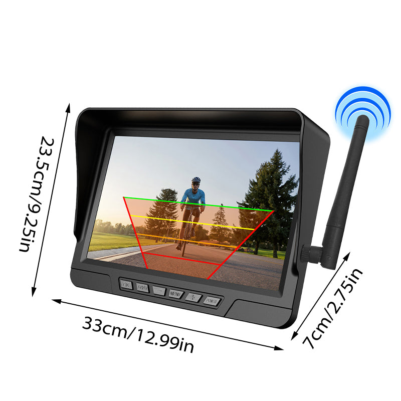 Wireless Backup Camera Magnetic Solar 7" DVR Monitor