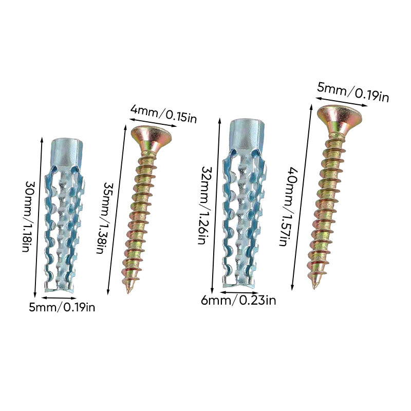 Upgraded Serrated Iron Expansion Screw