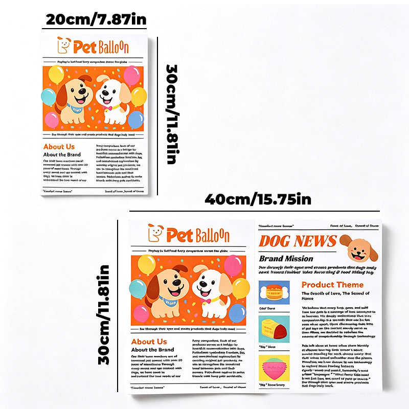 Interactive pet newspaper toy