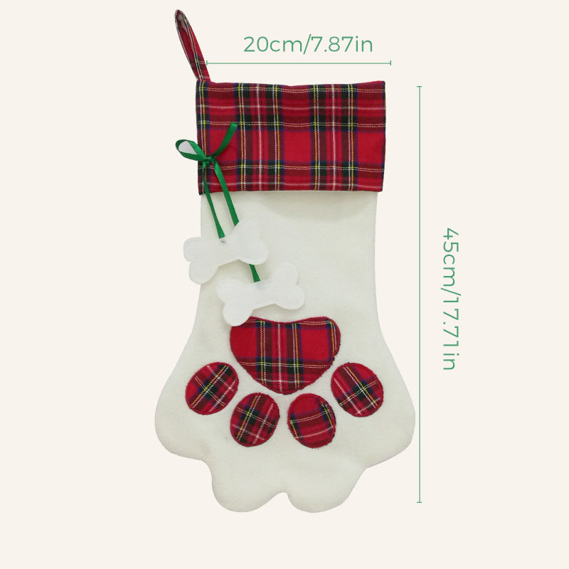 Paw-shaped Christmas Stockings