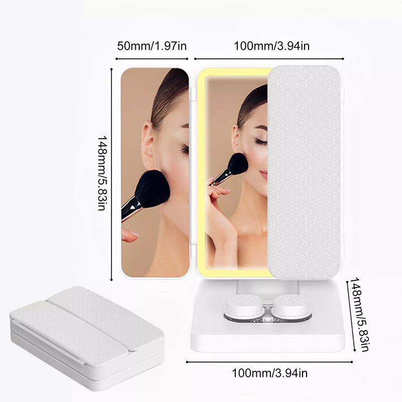 Rechargeable Folding LED Makeup Mirror