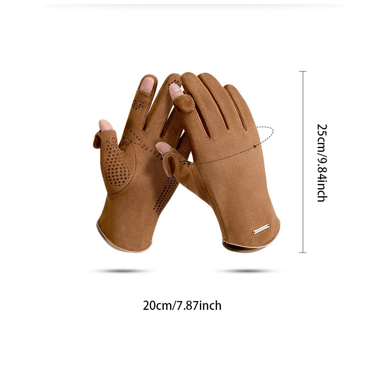 Cold-proof Suede Gloves