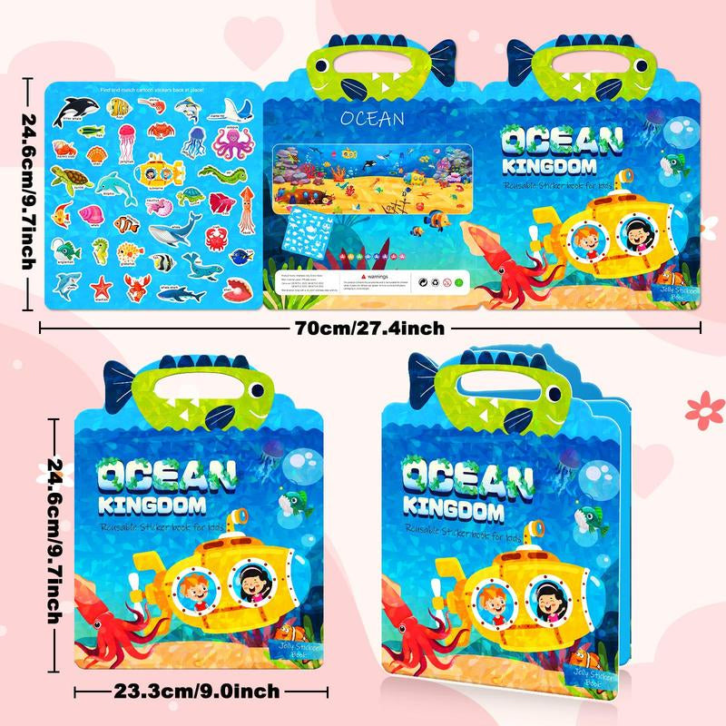 Toddler Waterproof Dinosaur Sticker Book