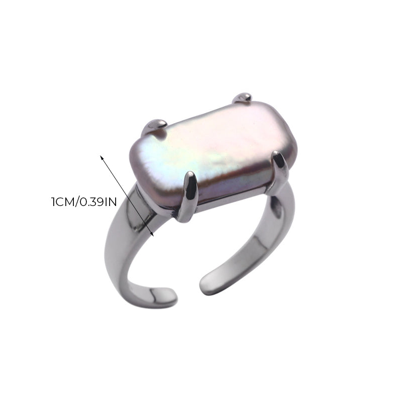 CLAW-SET BAROQUE PEARL RING