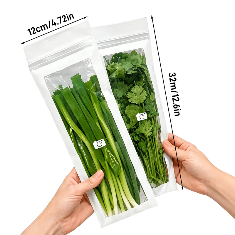 Long food storage bags