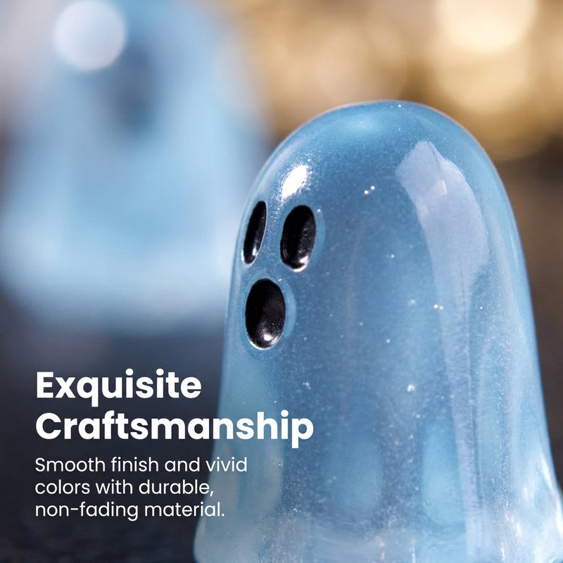 Glow In Dark Cute Ghost Resin Bead Set