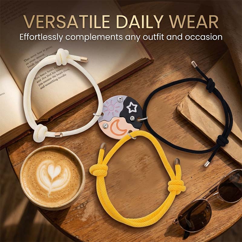 Sun Moon Star Magnetic Bracelet Set
