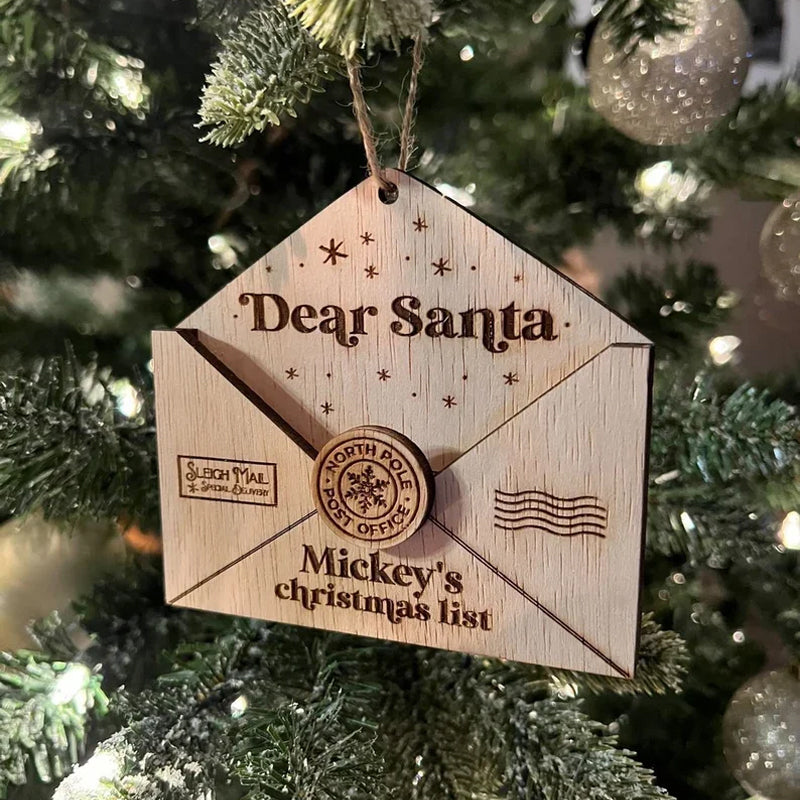 Letter to Santa Christmas Ornament