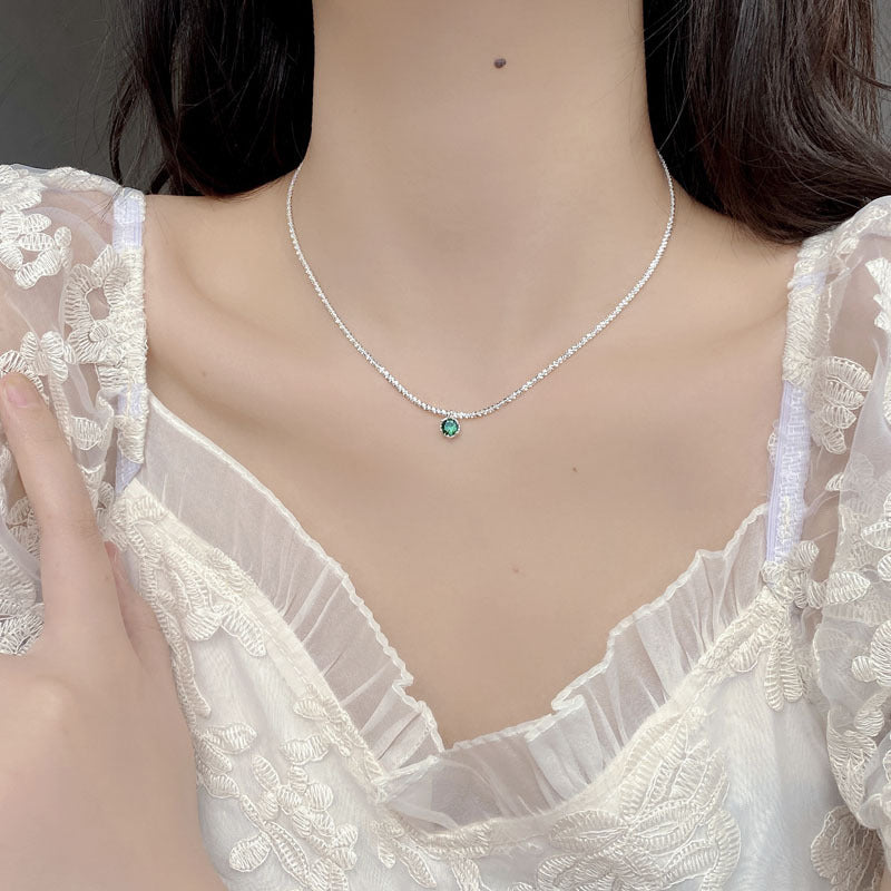 Six Prong Moissanite Necklace