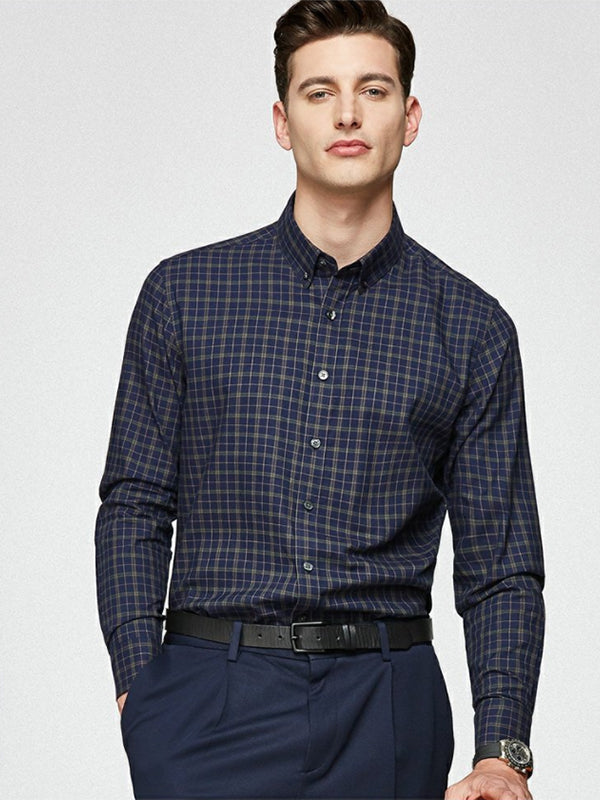 Loose Skin-friendly Classic Easy-care Plaid Shirt