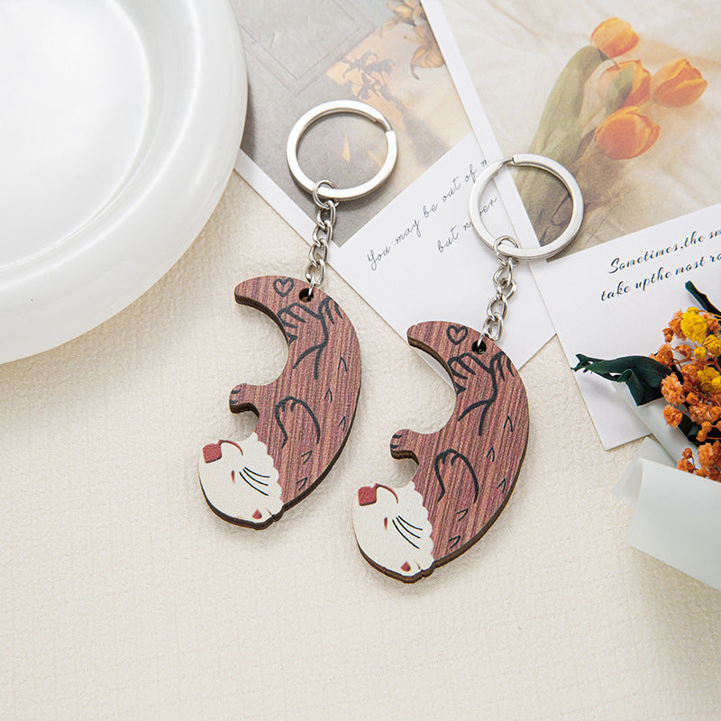 Lovers Otter Keychain