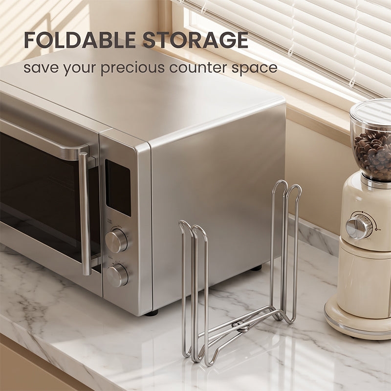 Foldable 304 Stainless Steel Trash Bag Holder