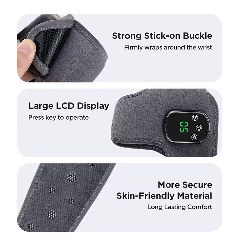 Three-stage vibration heat therapy massager for hands and feet