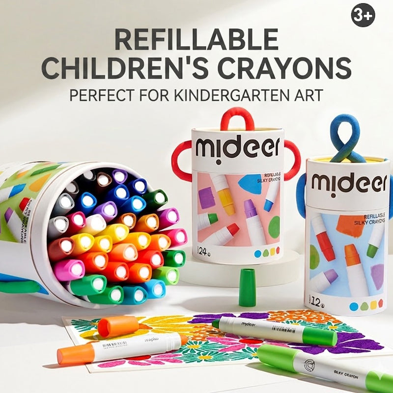 Replaceable refill quick-drying crayons
