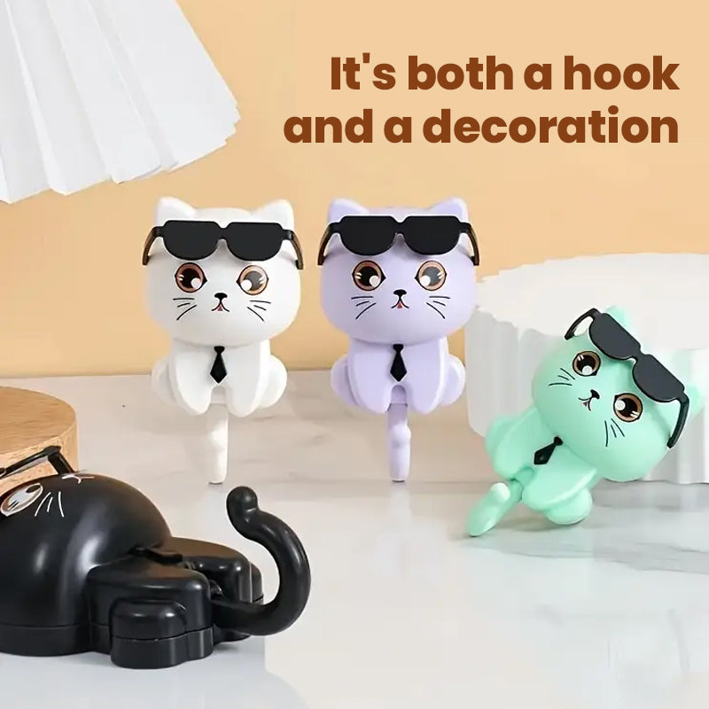 Cat Shaped Clothes and Hat Hooks