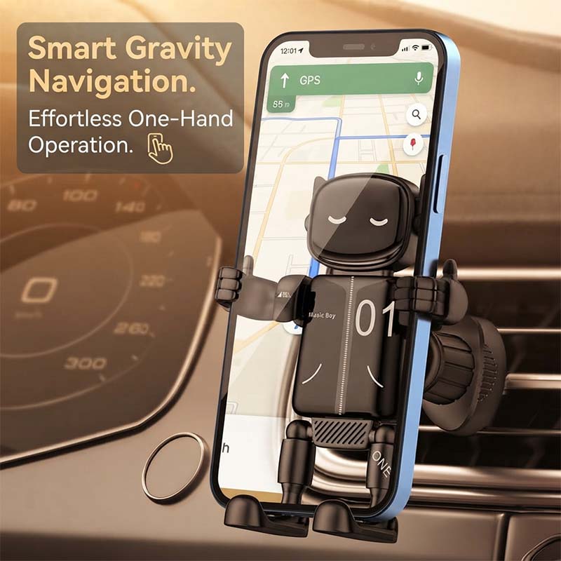Music Robot Car Phone Mount