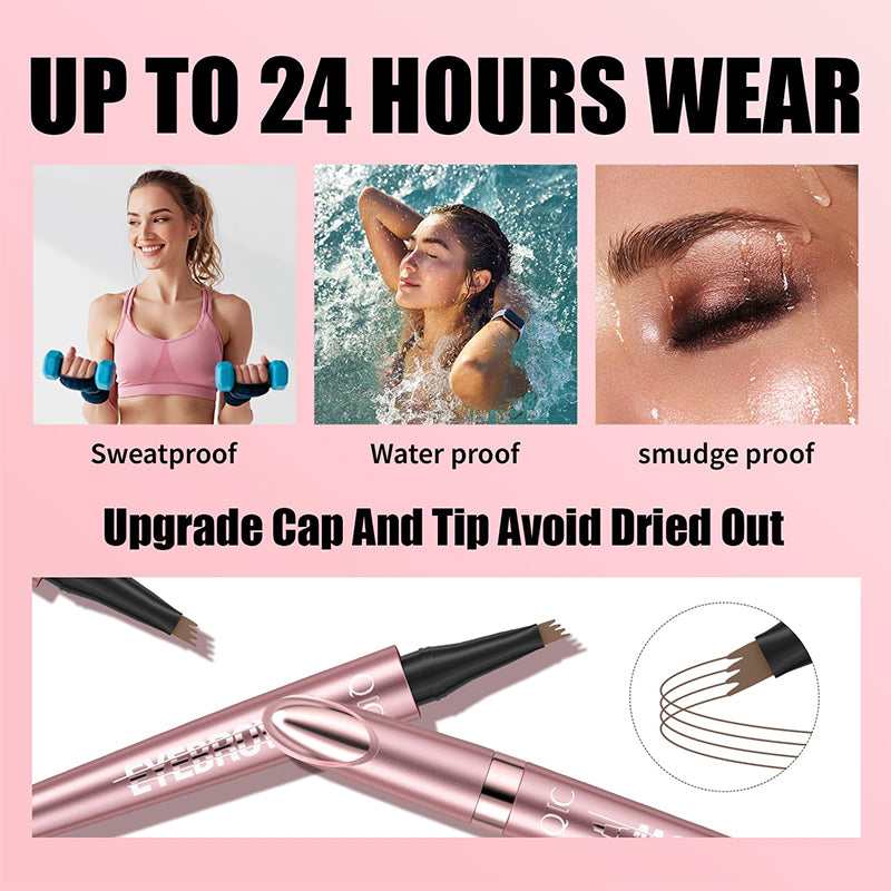 Four-claw liquid eyebrow pencil