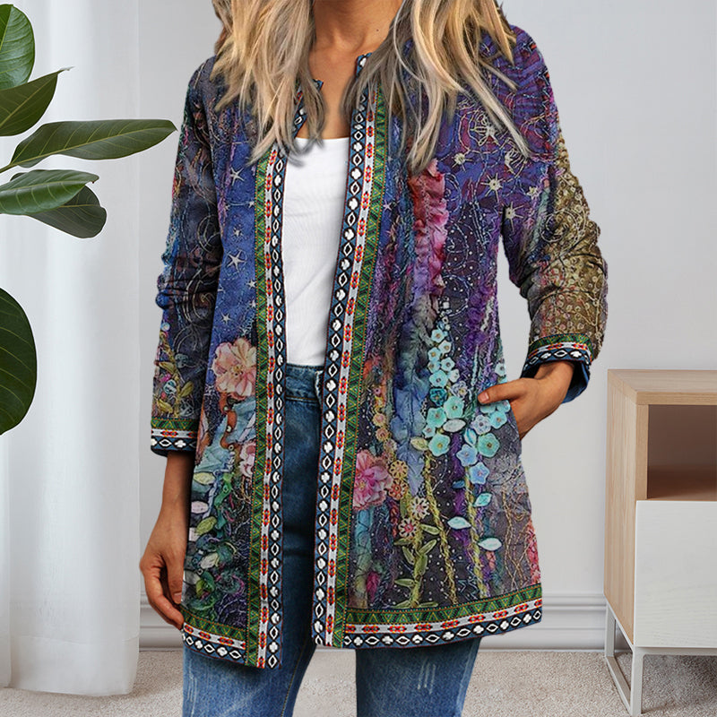 Women's Casual Floral Print Jacket