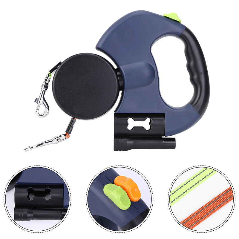 Pet automatic double leash