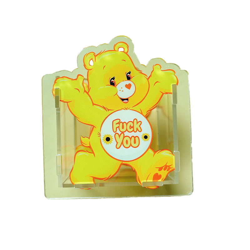 Dirty Words Rainbow Bear Acrylic Pen Holder