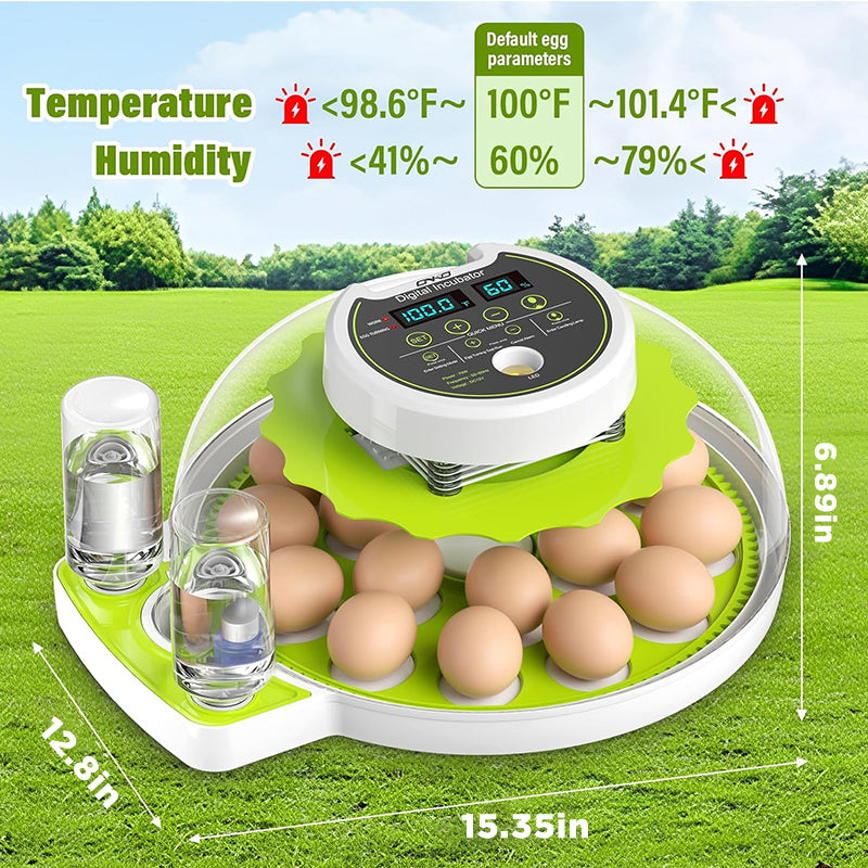 18-Piece Fully Automatic Egg Incubator