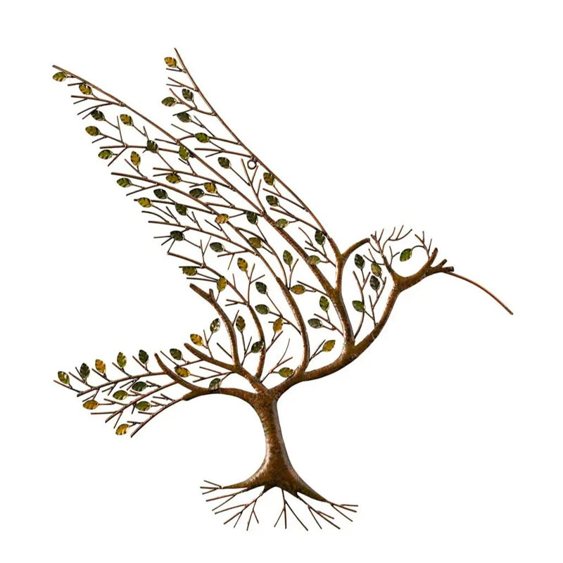 Hummingbird & Twig Metal Wall Decor