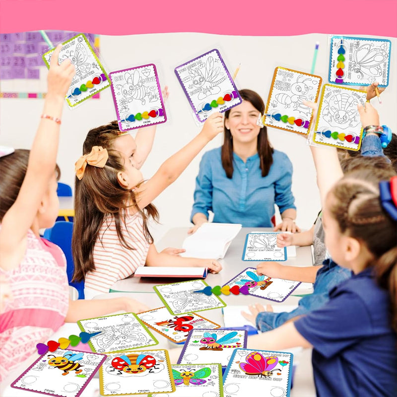 DIY Valentine’s Day Coloring Card Set