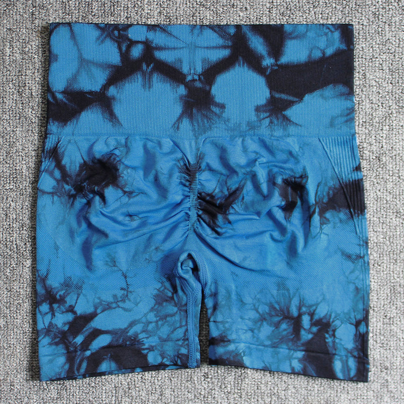 Professional Tie Dye Seamless Yoga Shorts