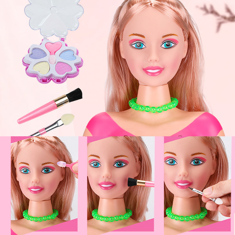 Makeup and Hair Styling Doll Head Toy Kit