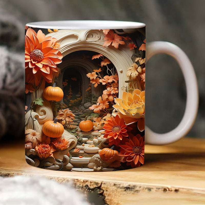 Pumpkin Cracked Hole Mug