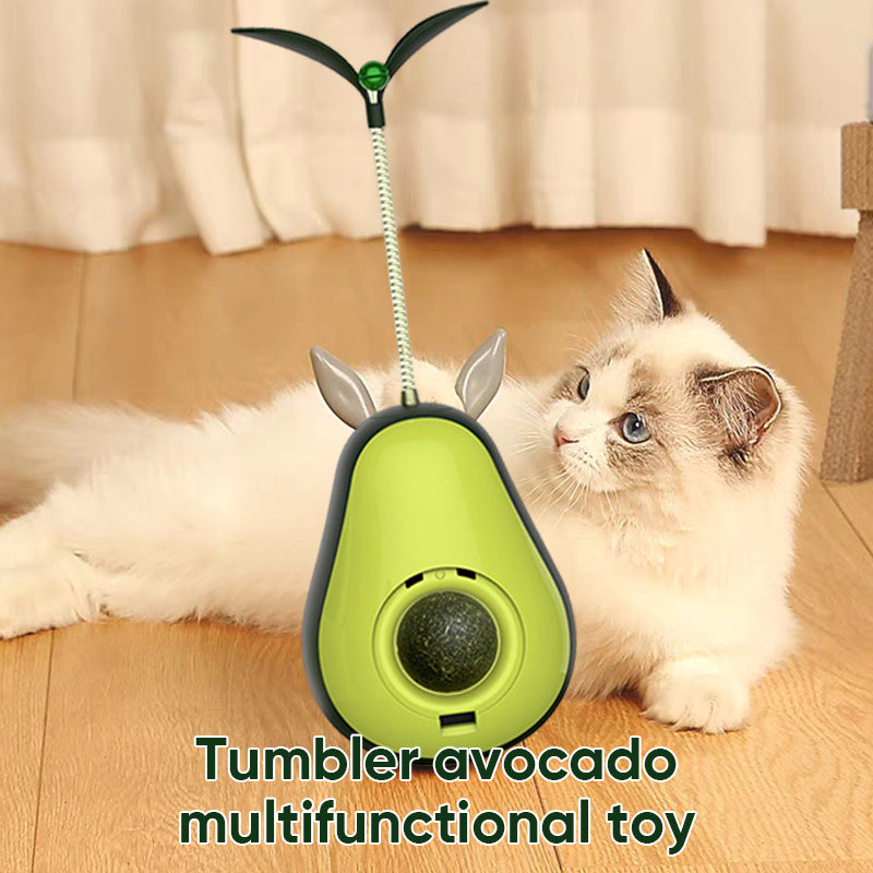 3-in-1 Avocado Wobbler Toy For Cats