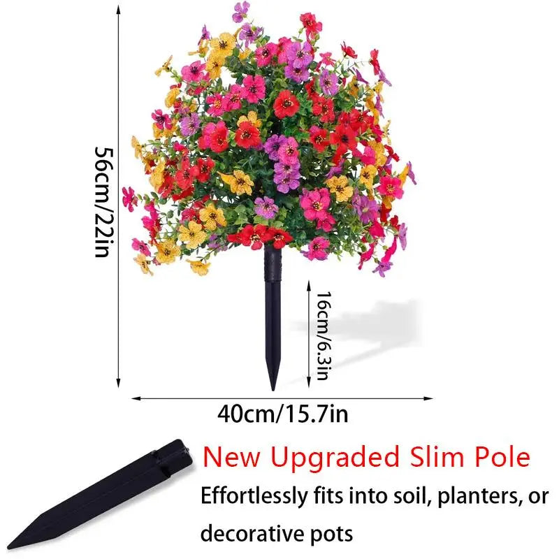Artificial Violet for Outdoor Indoor Garden Home Decoration