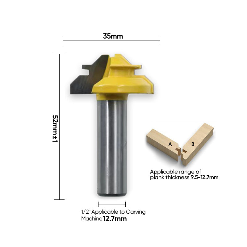 Router Bit 45 Degree Glue Joint Lock Miter