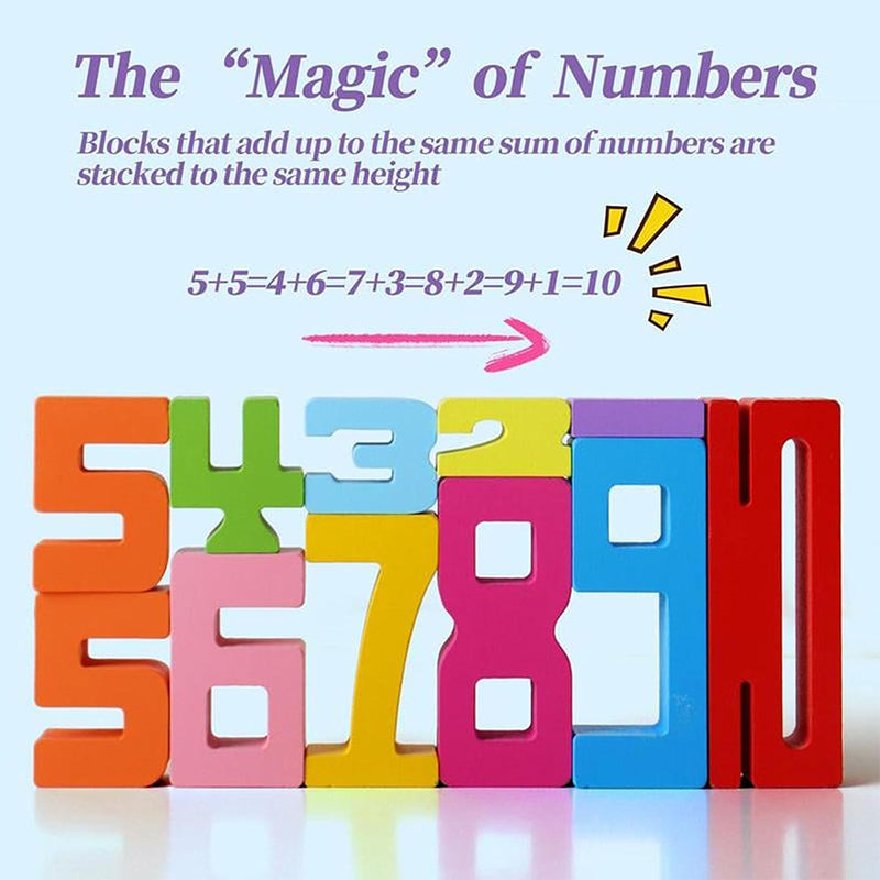 Creative Wooden Number Building Block