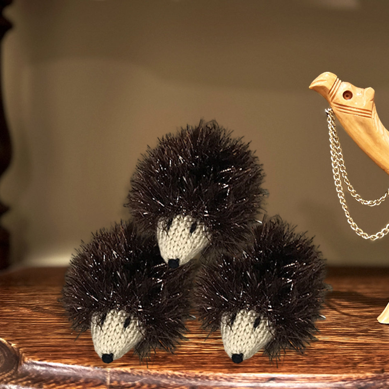 Mini Knitted Hedgehog Decoration