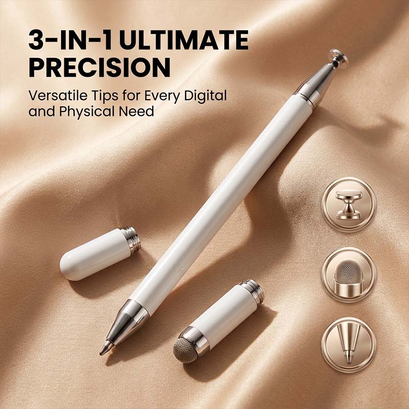 3-in-1 capacitive stylus pen