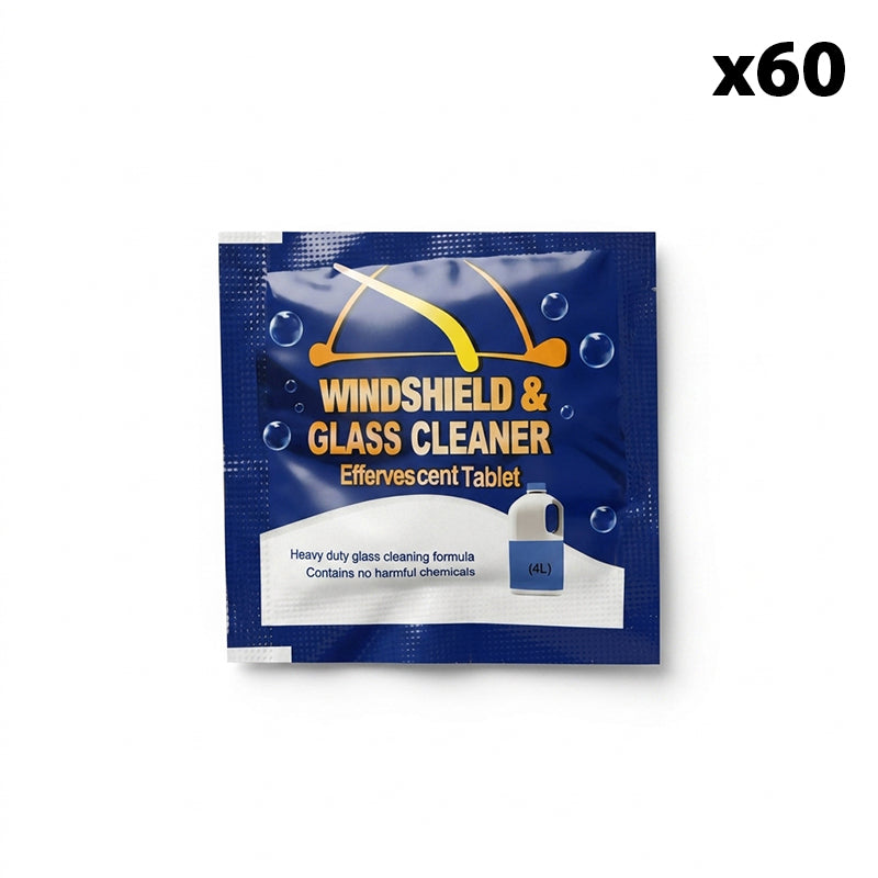 Windshield wiper effervescent tablets