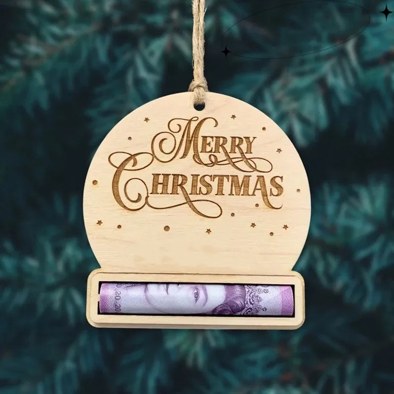 Christmas Wooden Money Clip Decoration