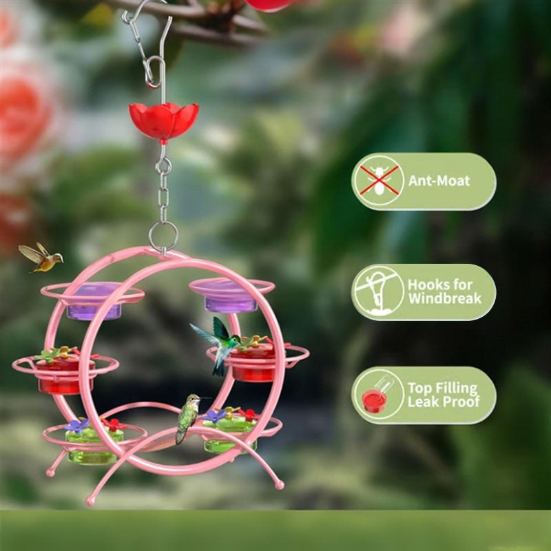 Metal Hanging Hummingbird Feeder