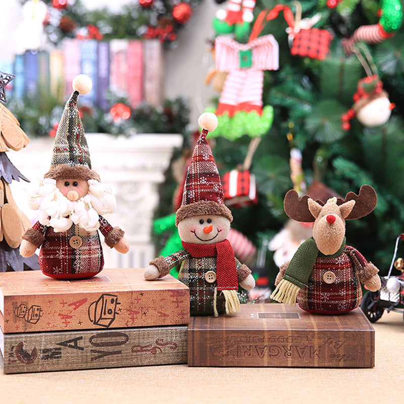 Christmas snowflake plaid doll