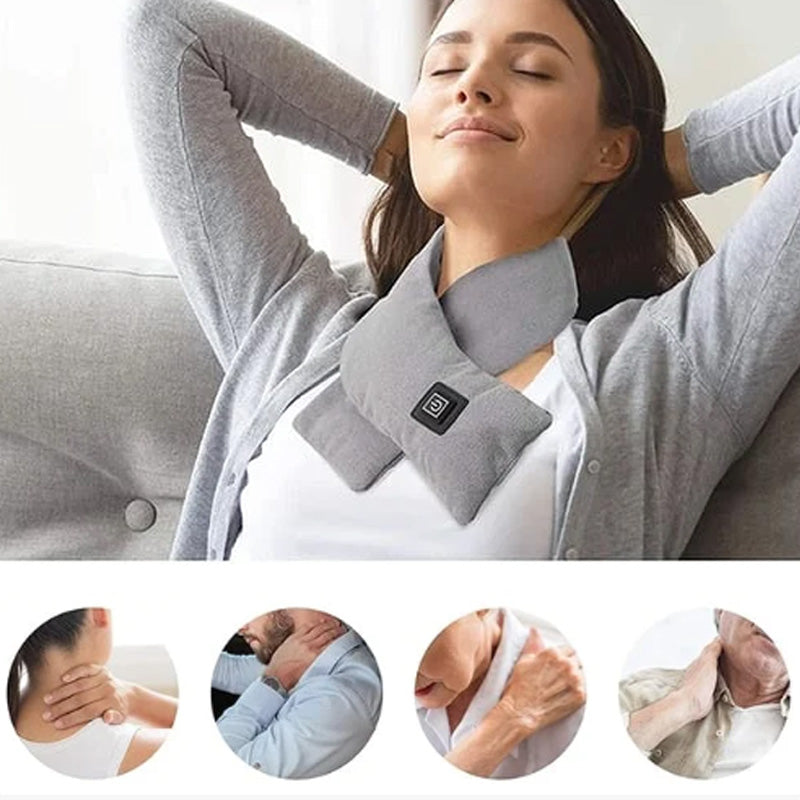 Multi-functional USB rechargeable heating scarf