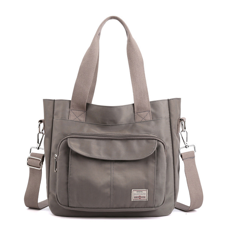 Large Capacity Solid Color Shoulder Bag