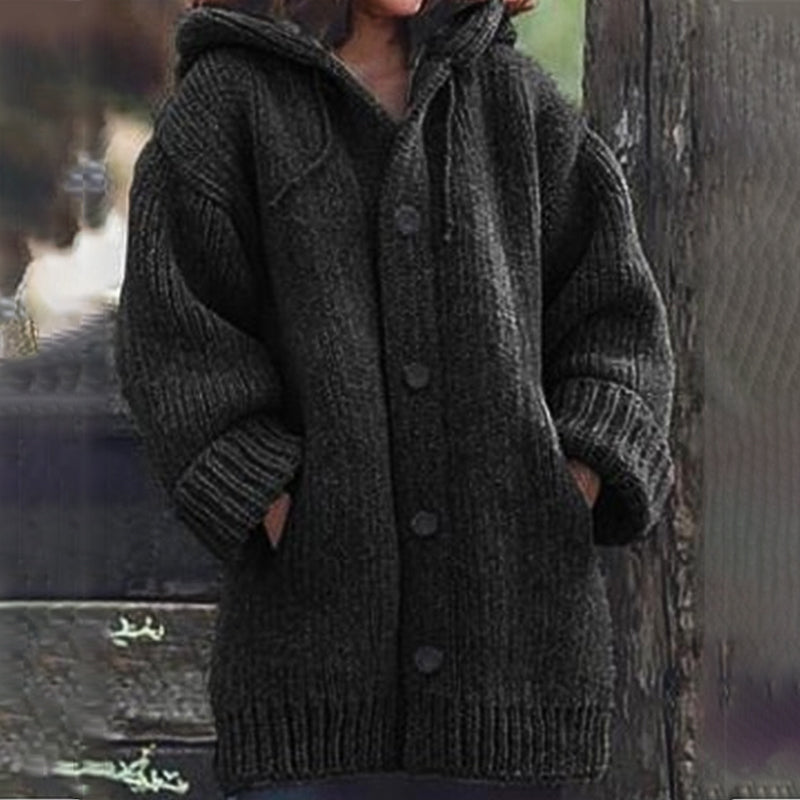 2023 NEW Button Down Hooded Knitted Cardigan👚