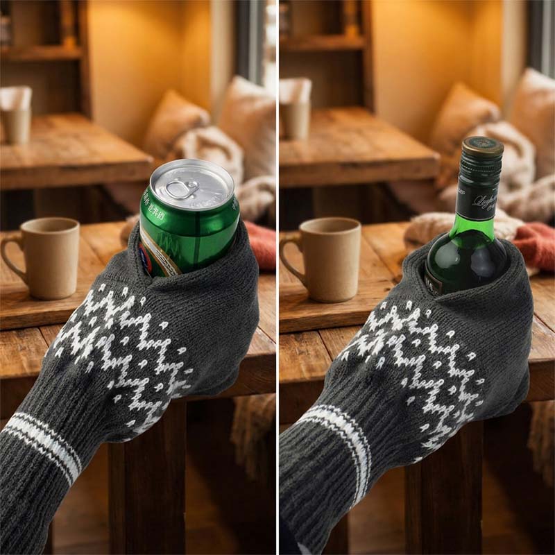 Knitted beer glove