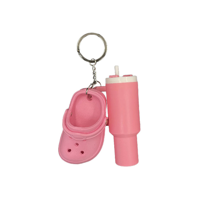 Ice Cup+Hole Shoe Keychain